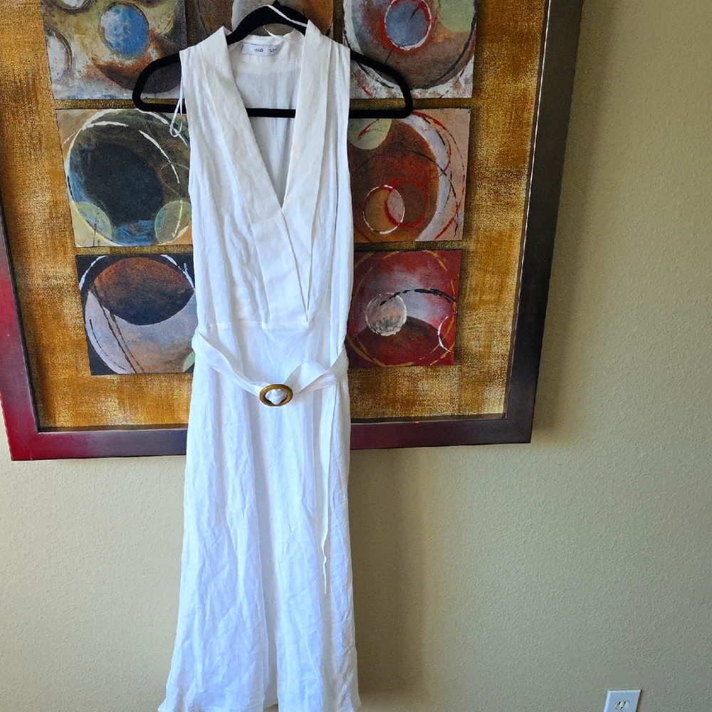 Mango 100% Linen Dress – Never Worn